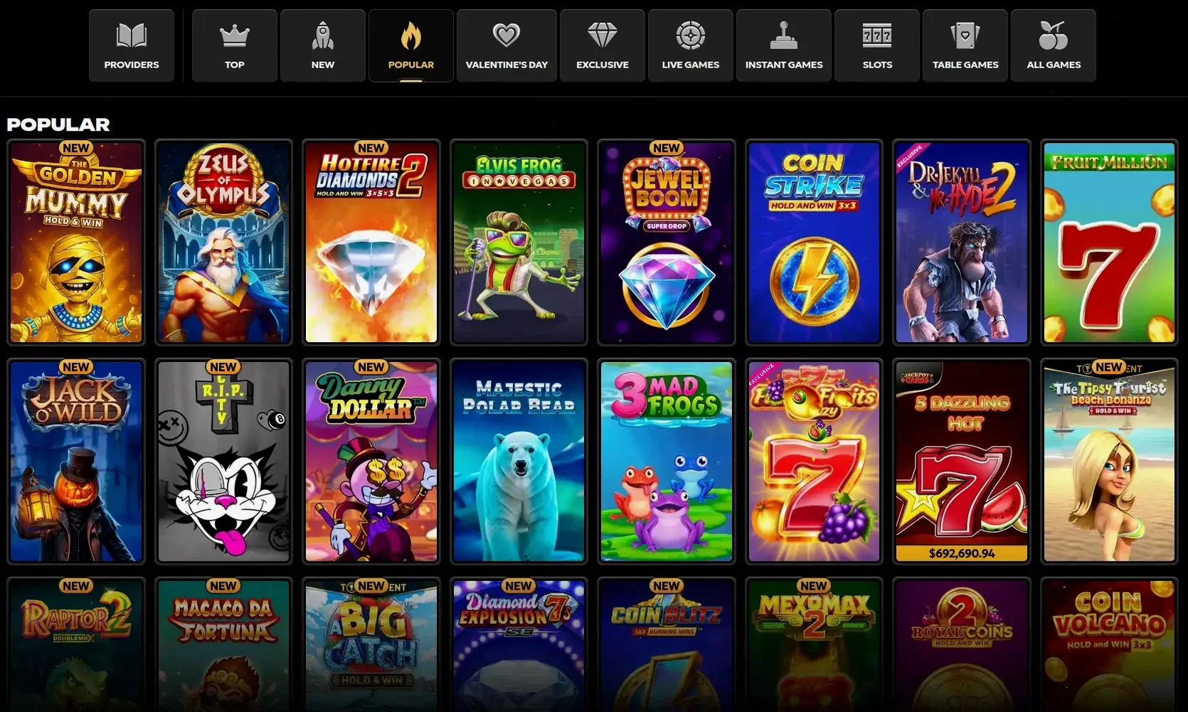 Art Casino Kontozugang und Spielübersicht